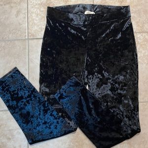 Michael Kors size L leggings. Black velvety. Mint condition.